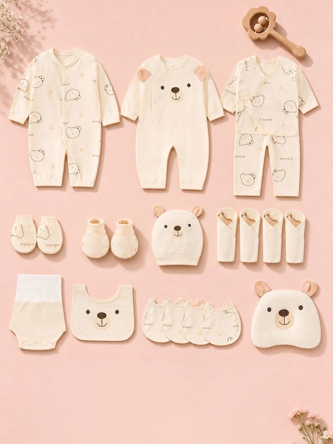 Wunderwoo Infants Pack of 18 Printed Baby Apparel Gift Set-picture-56