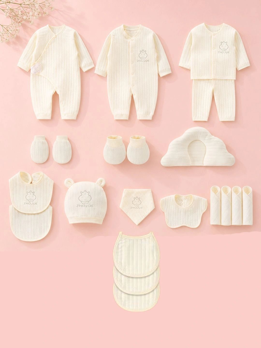 Wunderwoo Infants Pack of 19 Printed Baby Apparel Gift Set-picture-51