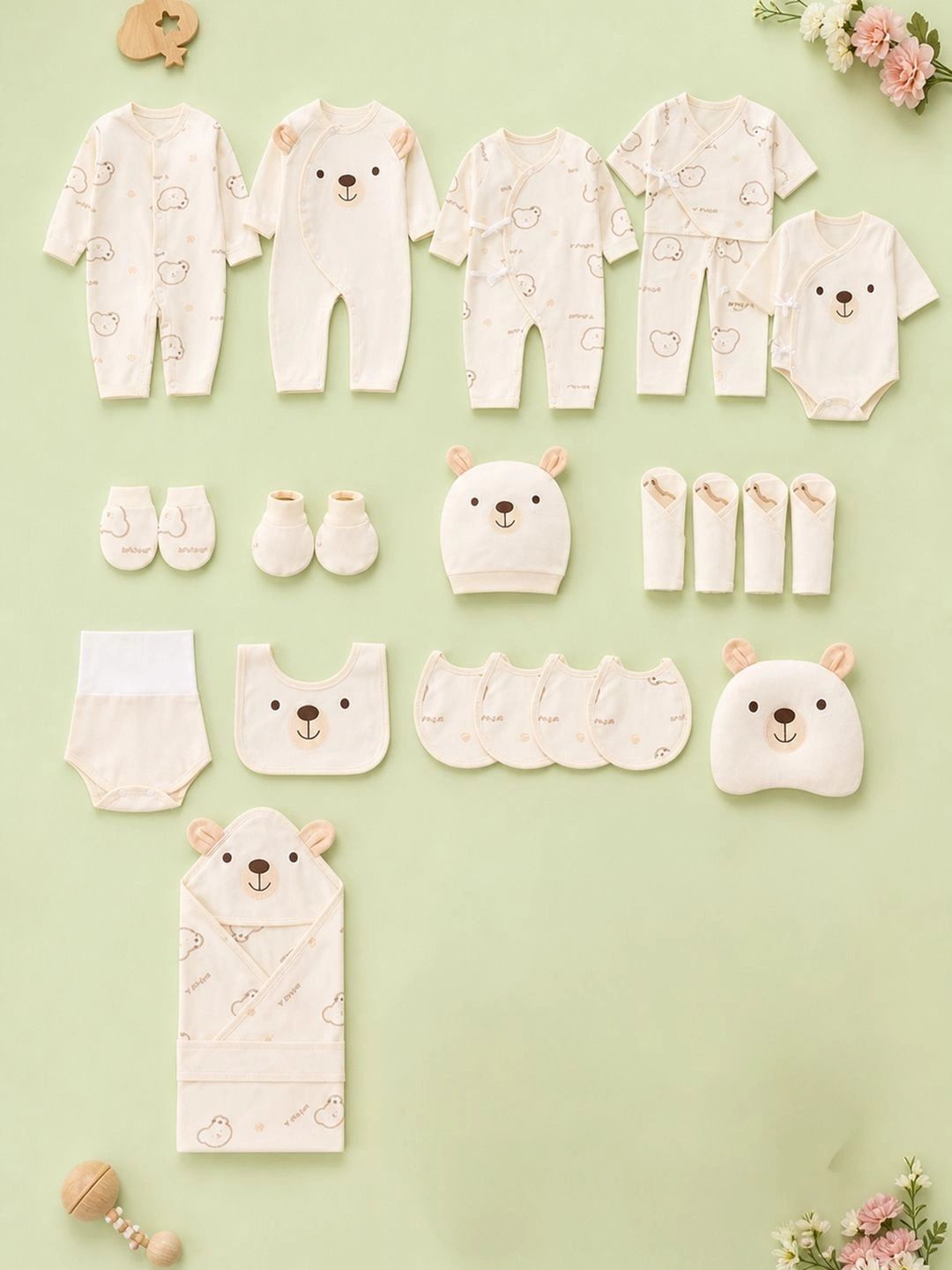 Wunderwoo Infants Pack of 18 Printed Baby Apparel Gift Set-picture-40