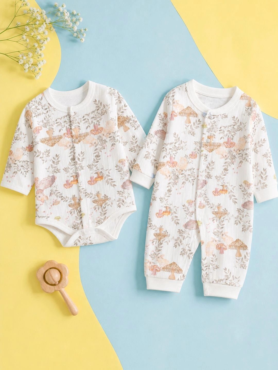 Wunderwoo Infants Pack of 2 Printed Baby Apparel Gift Set-picture-30