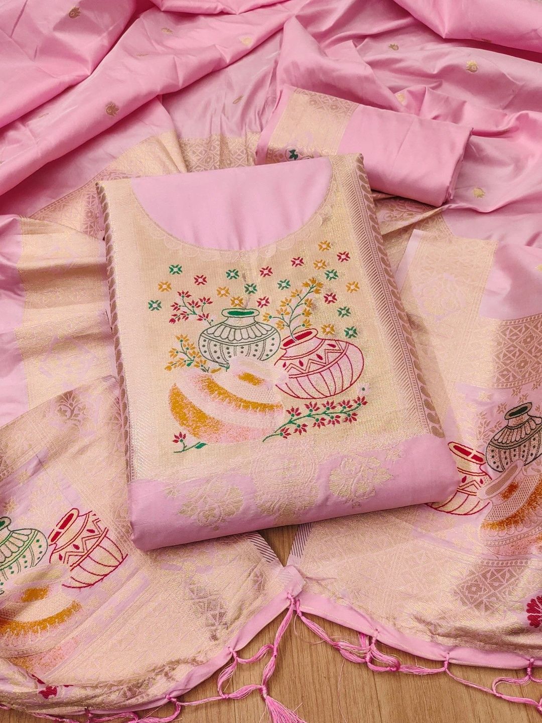 Panzora Unstitched Dress Material-picture-28