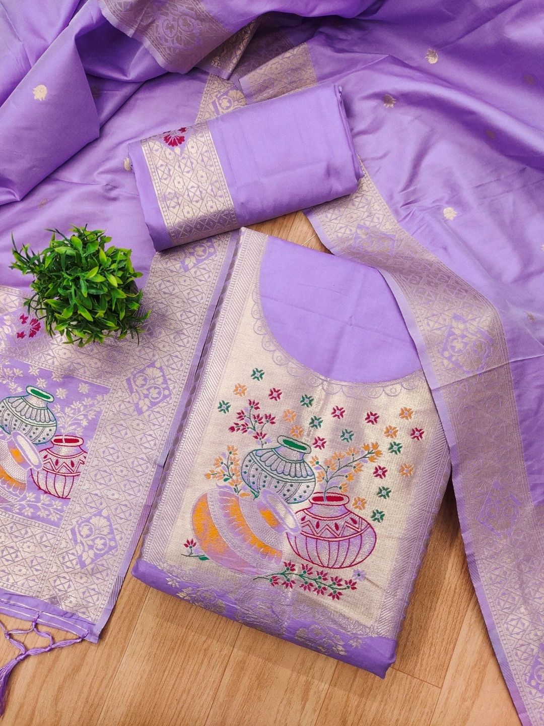Panzora Unstitched Dress Material-picture-29