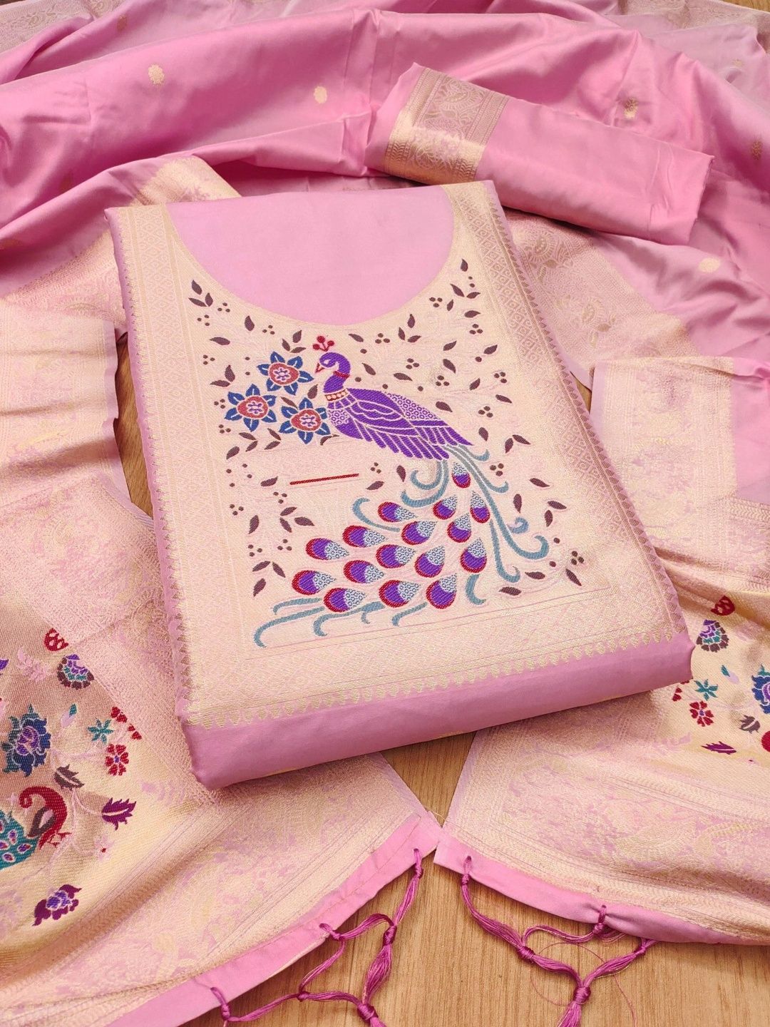 Panzora Unstitched Dress Material-picture-45