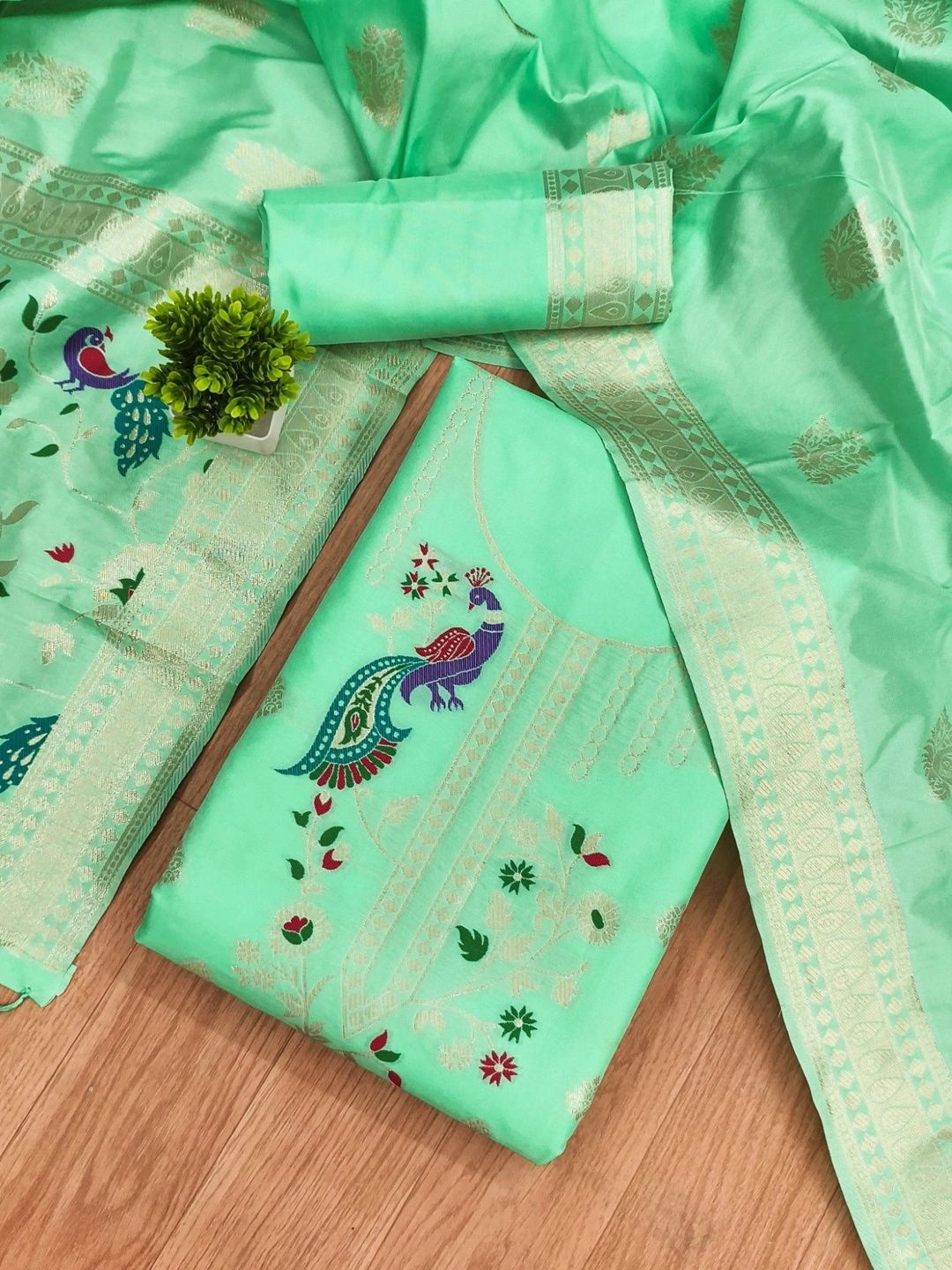 Panzora Unstitched Dress Material-picture-23