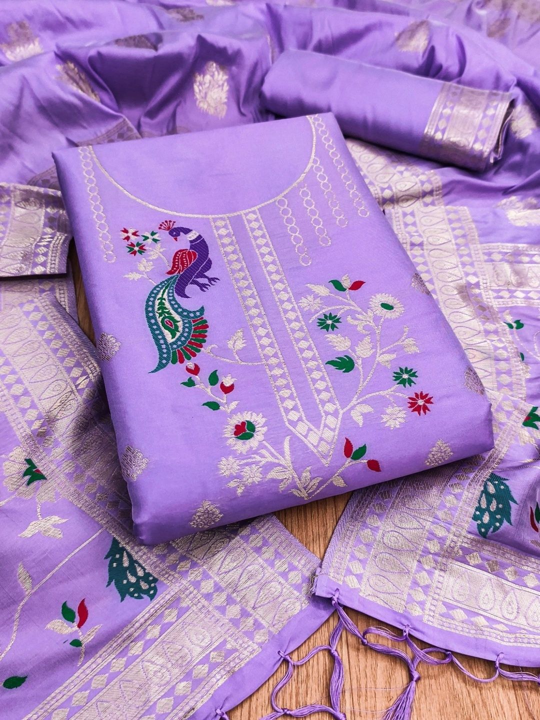 Panzora Unstitched Dress Material-picture-35