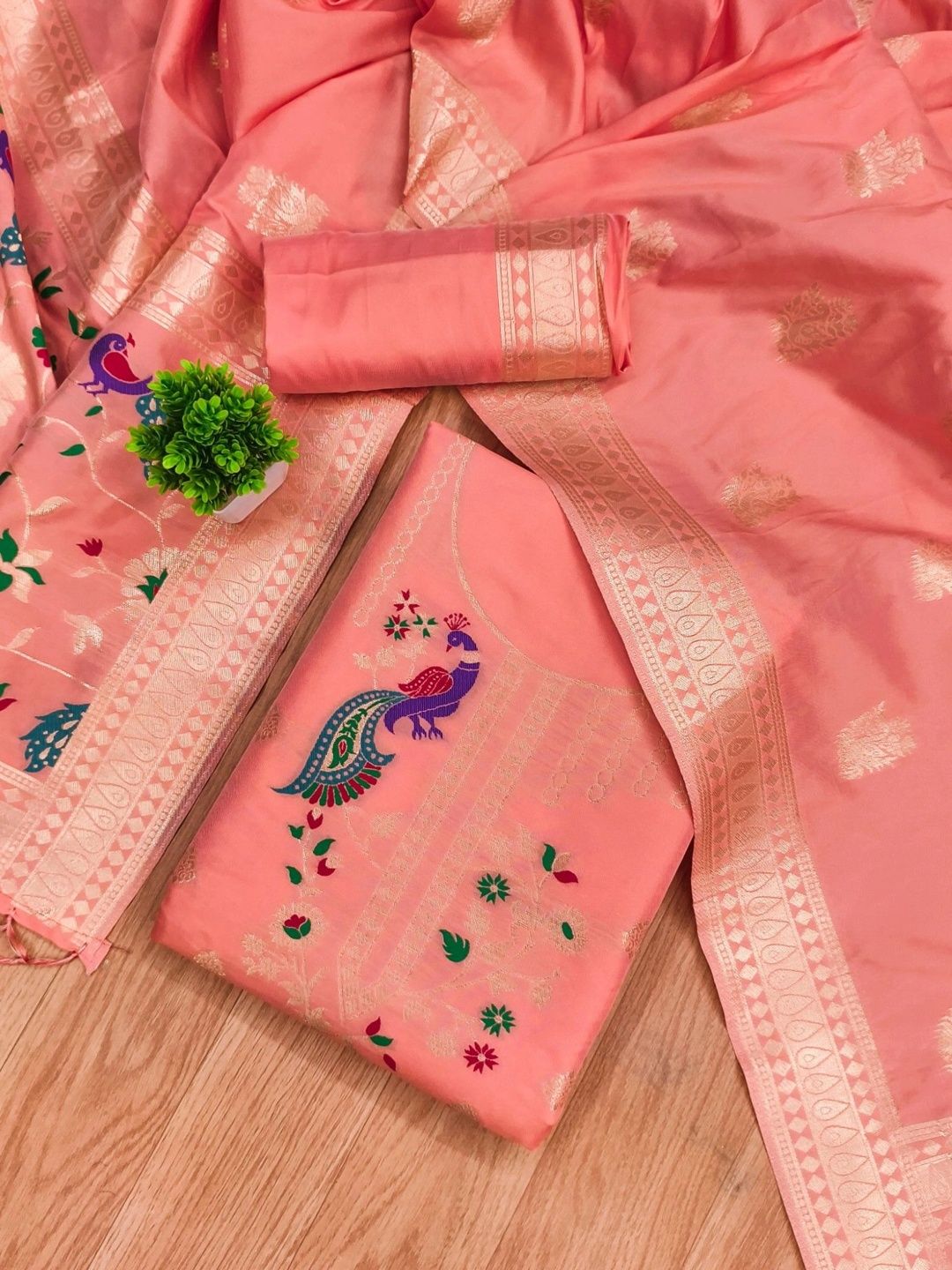 Panzora Unstitched Dress Material-picture-21