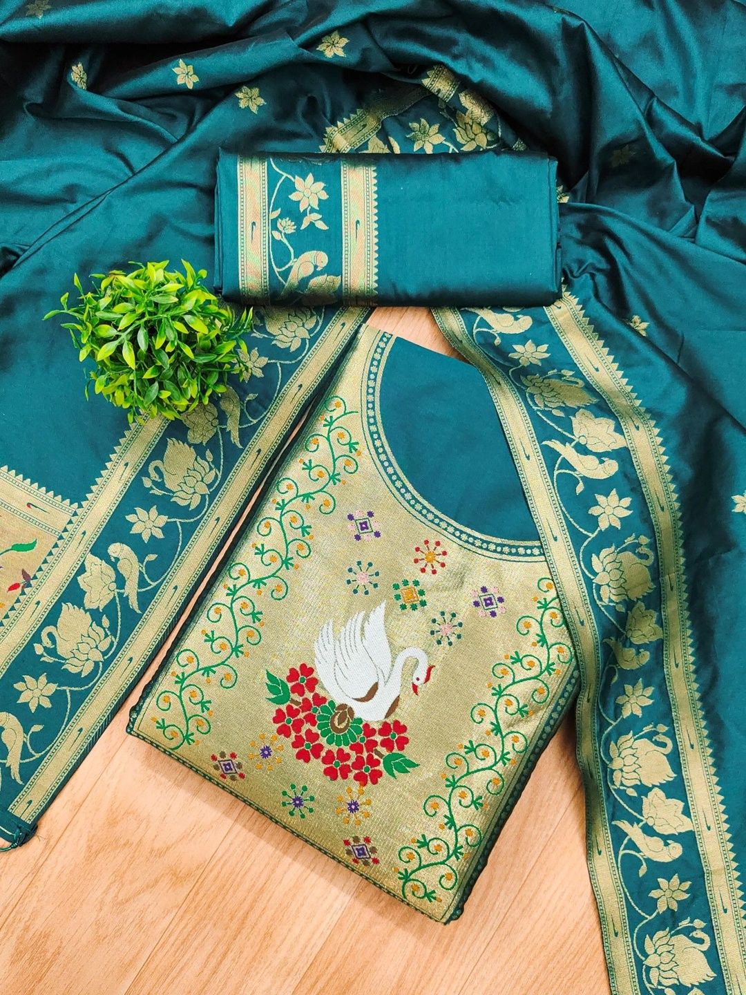 Panzora Unstitched Dress Material-picture-3