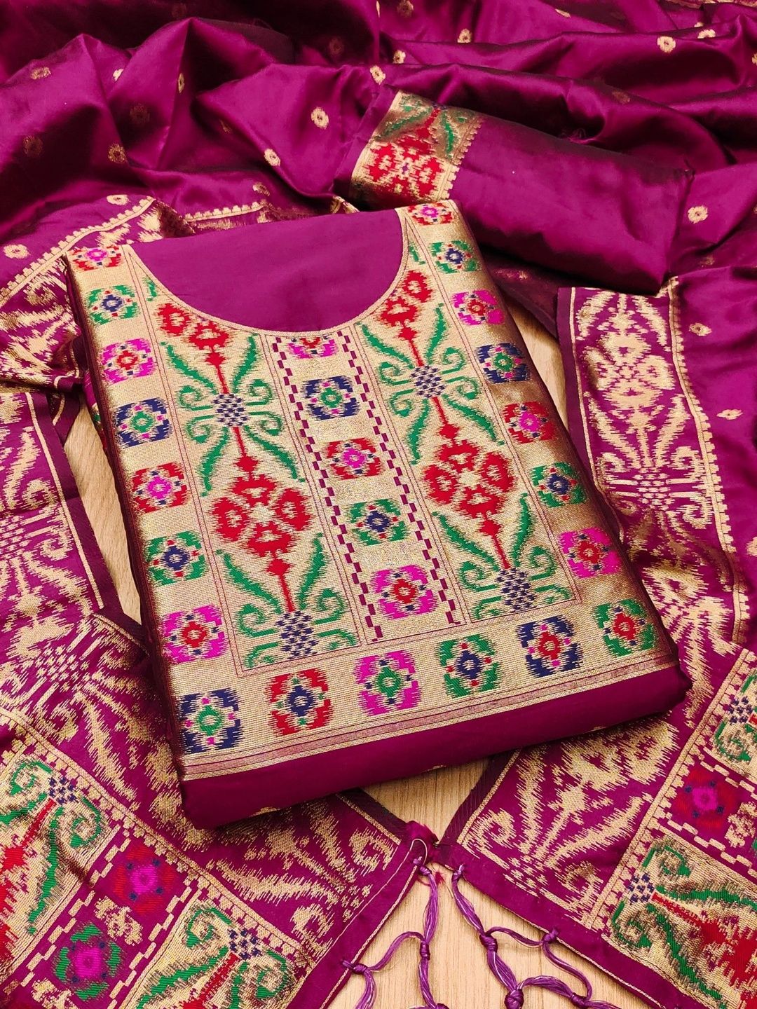 Panzora Unstitched Dress Material-picture-1