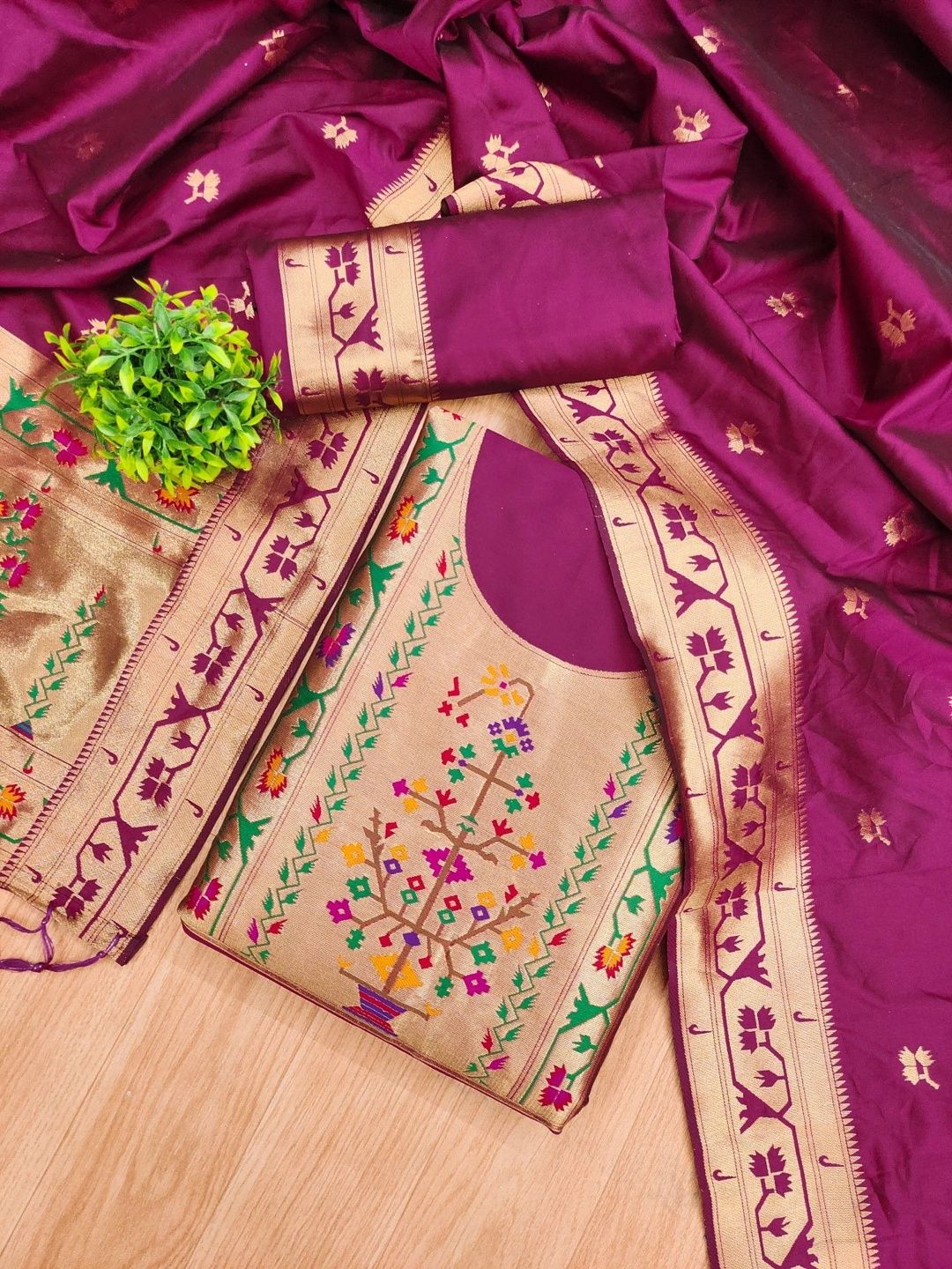 Panzora Unstitched Dress Material-picture-42