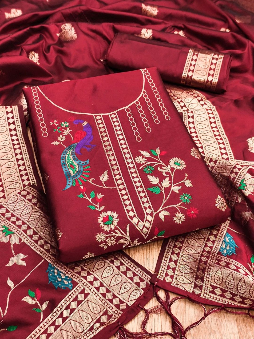 Panzora Unstitched Dress Material-picture-37
