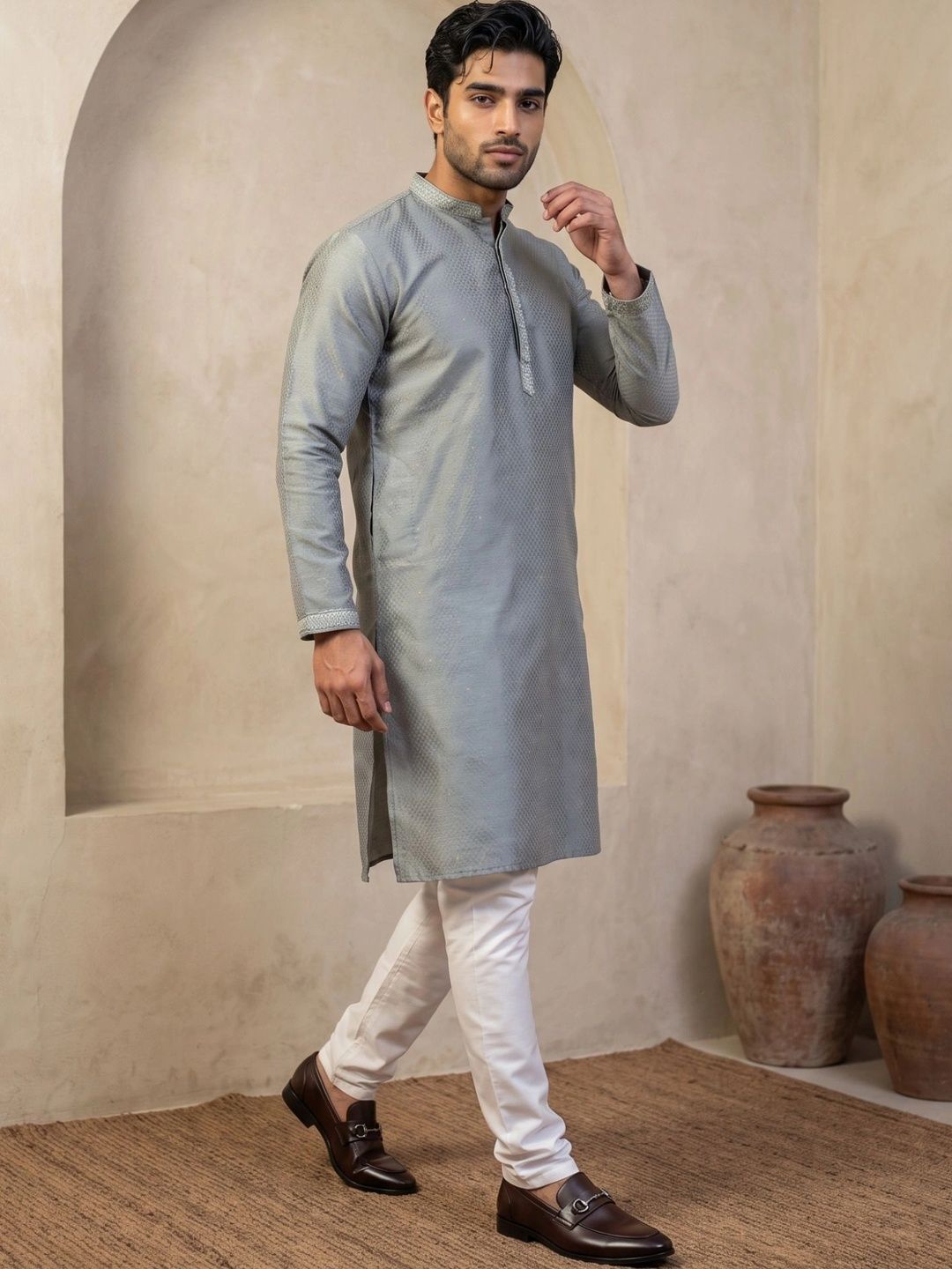 House of Pataudi Men Kurta-picture-6