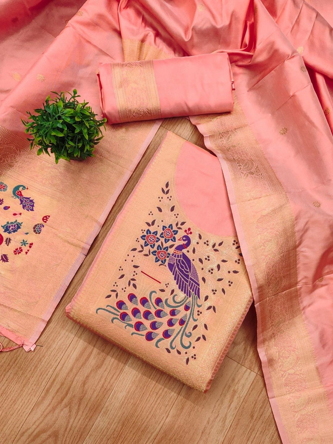 Panzora Unstitched Dress Material-picture-14