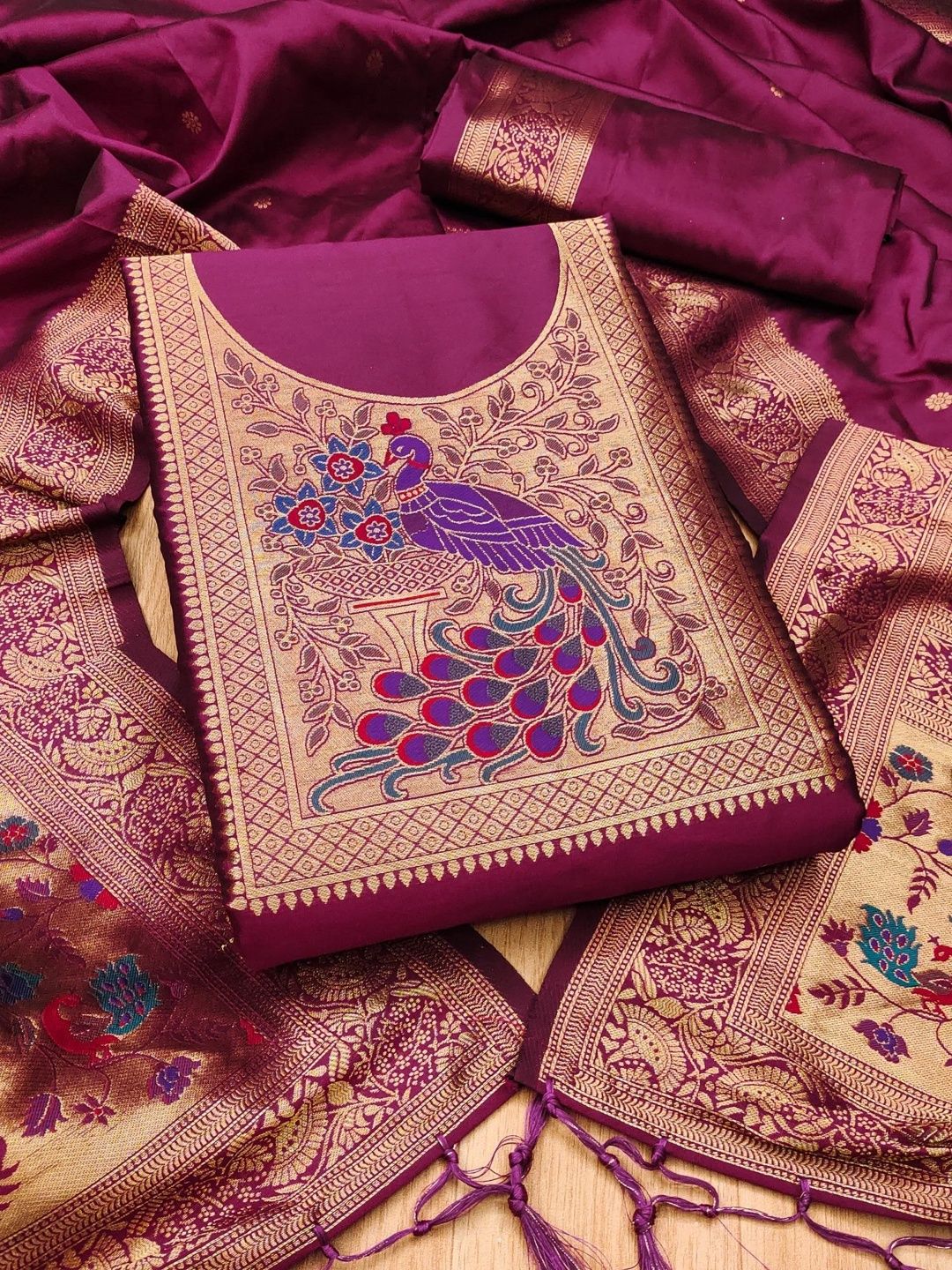 Panzora Unstitched Dress Material-picture-26