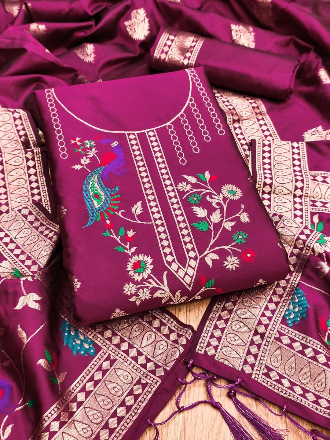 Panzora Unstitched Dress Material-picture-13
