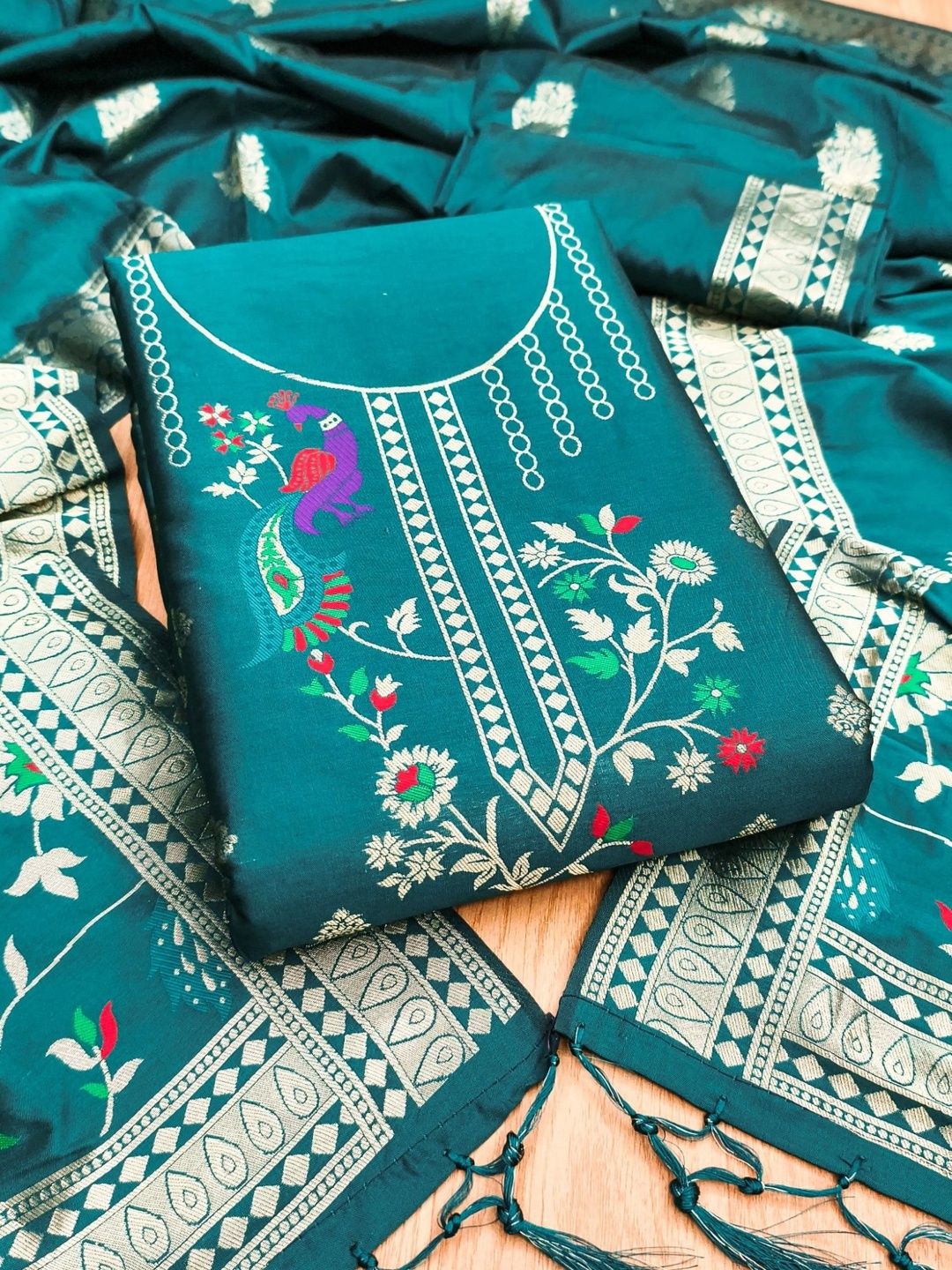 Panzora Unstitched Dress Material-picture-19