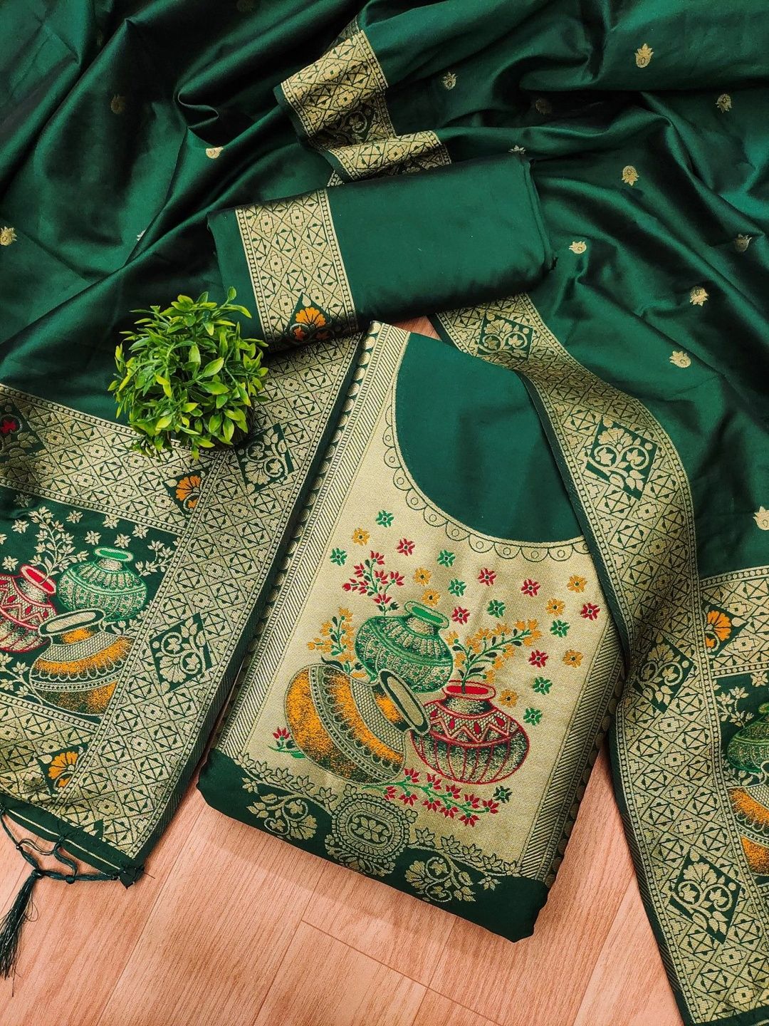 Panzora Unstitched Dress Material-picture-8