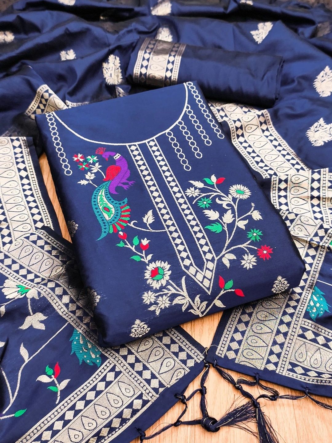 Panzora Unstitched Dress Material-picture-18
