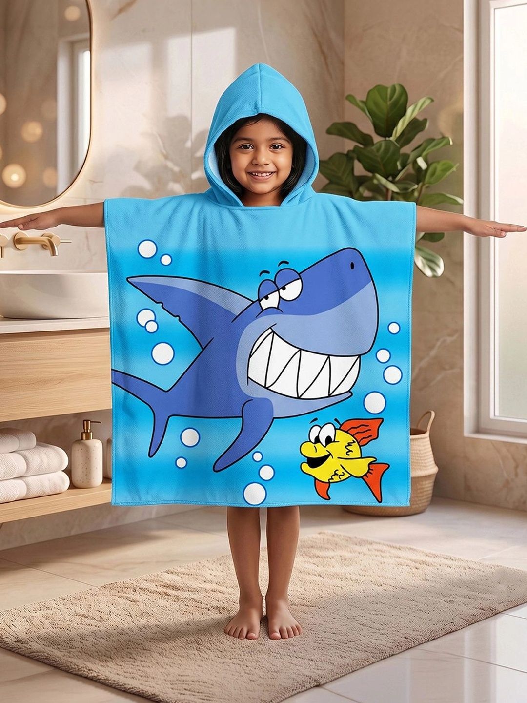 Story@home Blue & Violet 1 300 GSM Bath Towel