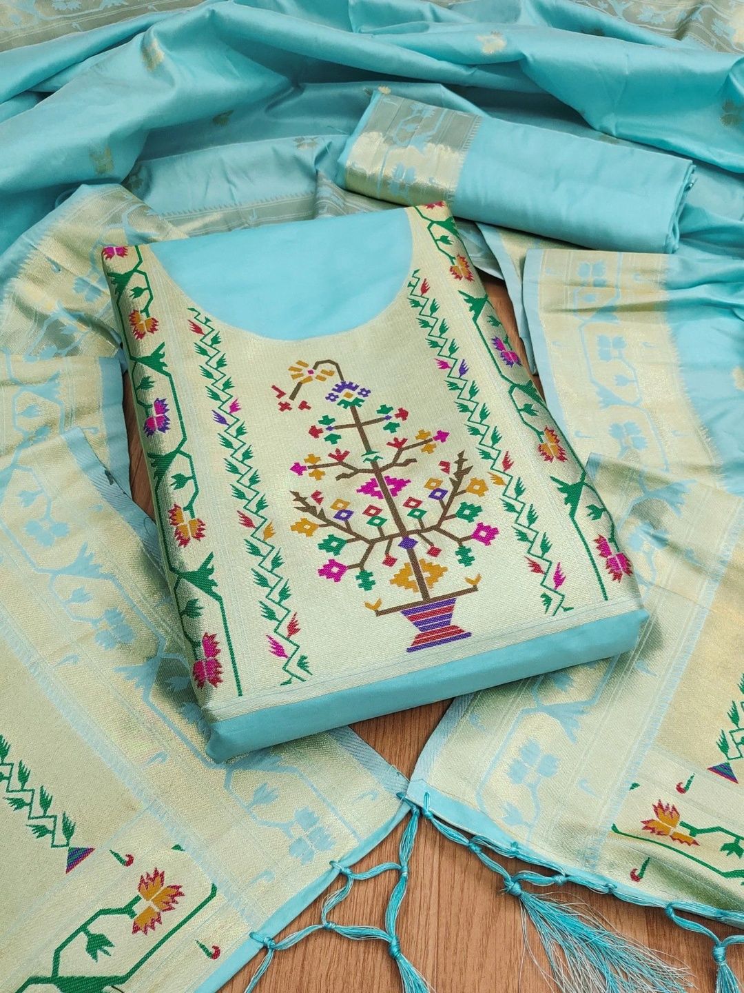 Panzora Unstitched Dress Material-picture-11