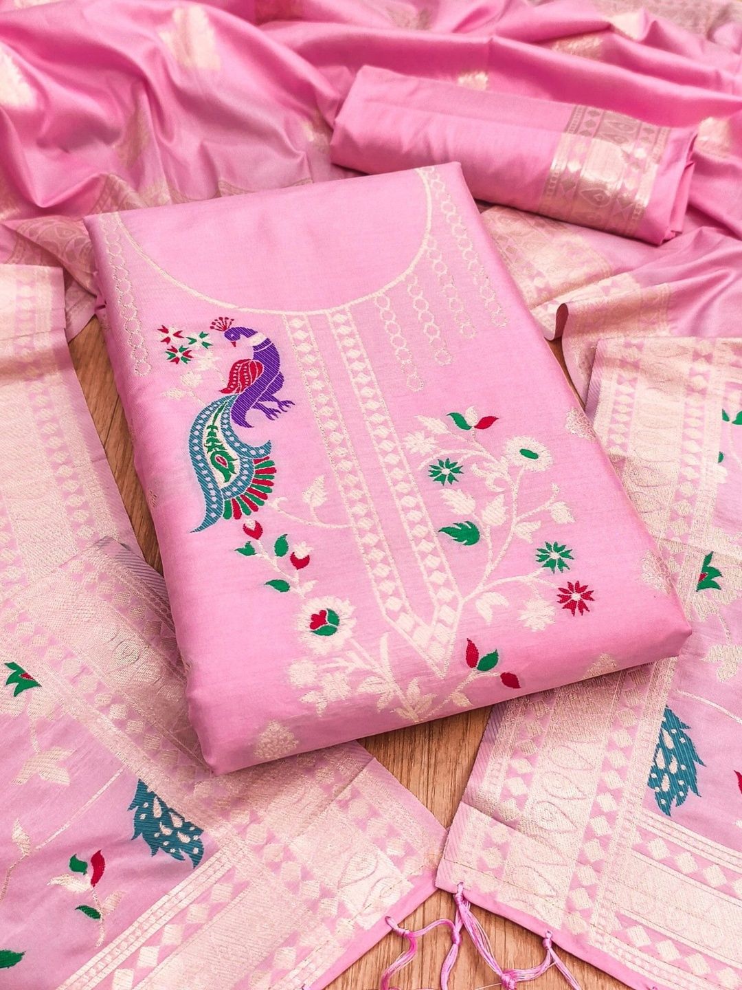Panzora Unstitched Dress Material-picture-36