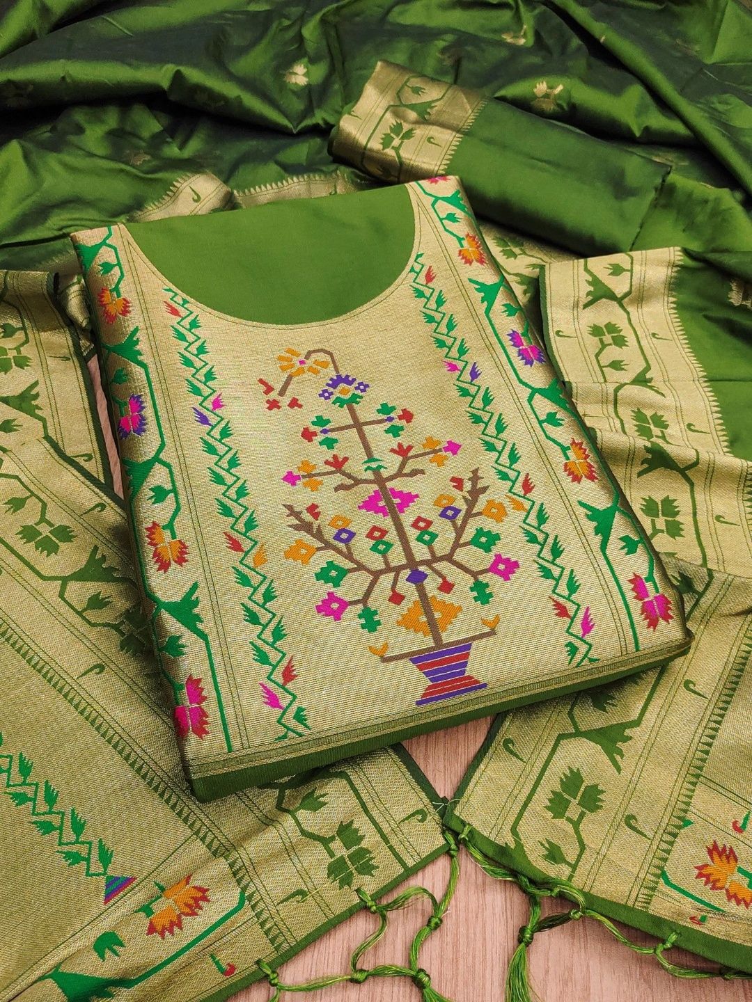 Panzora Unstitched Dress Material-picture-43