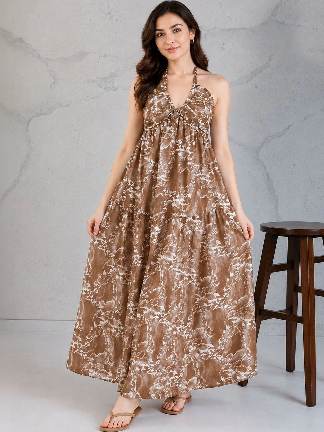 all about you Print Halter Neck Maxi Dress-picture-18