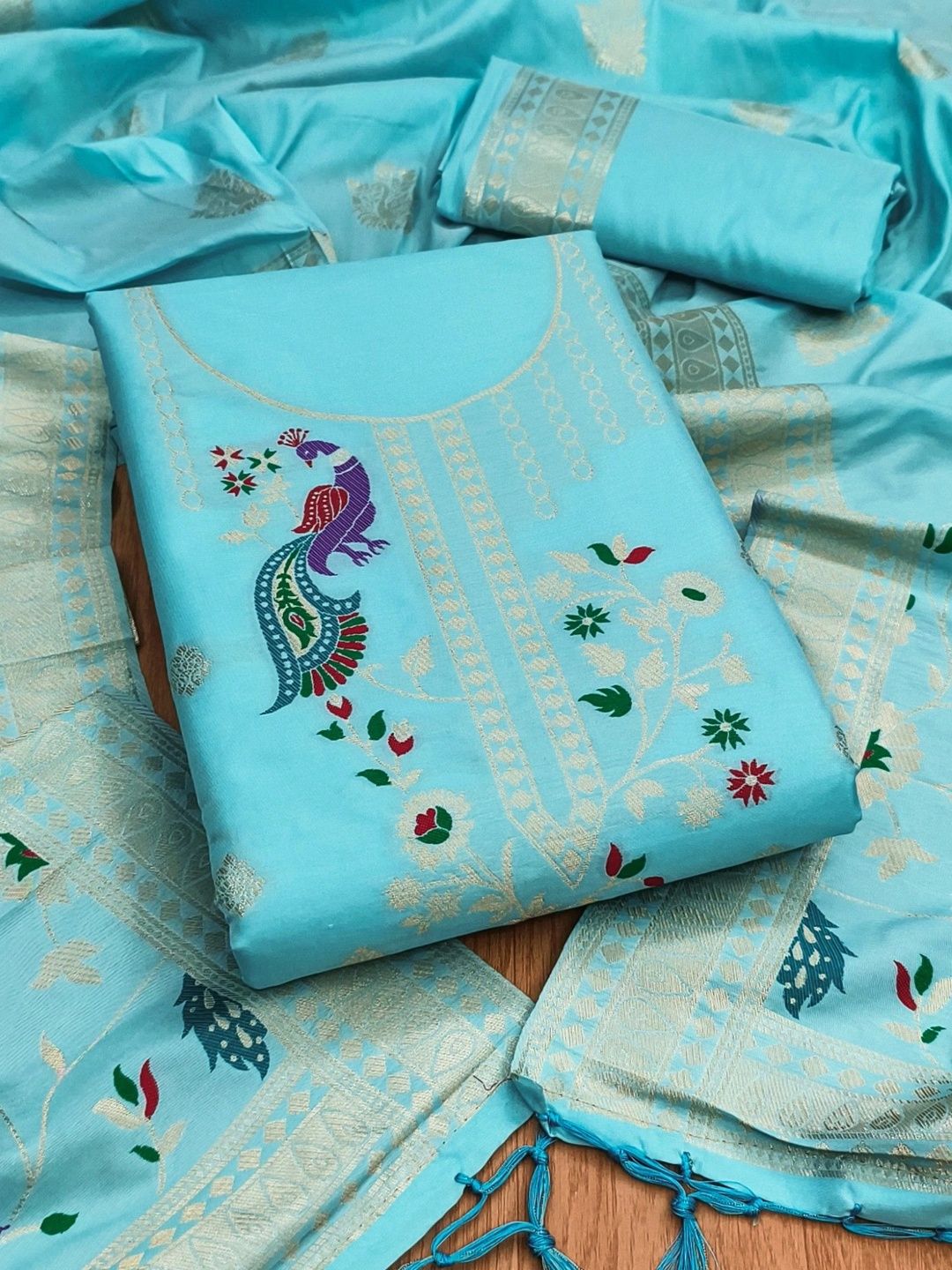 Panzora Unstitched Dress Material-picture-38