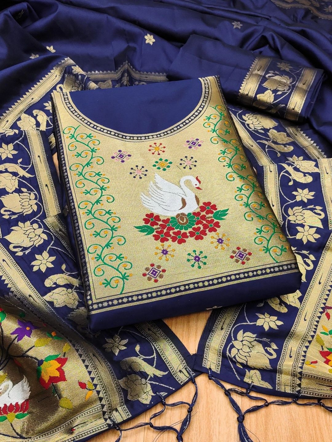 Panzora Unstitched Dress Material-picture-6