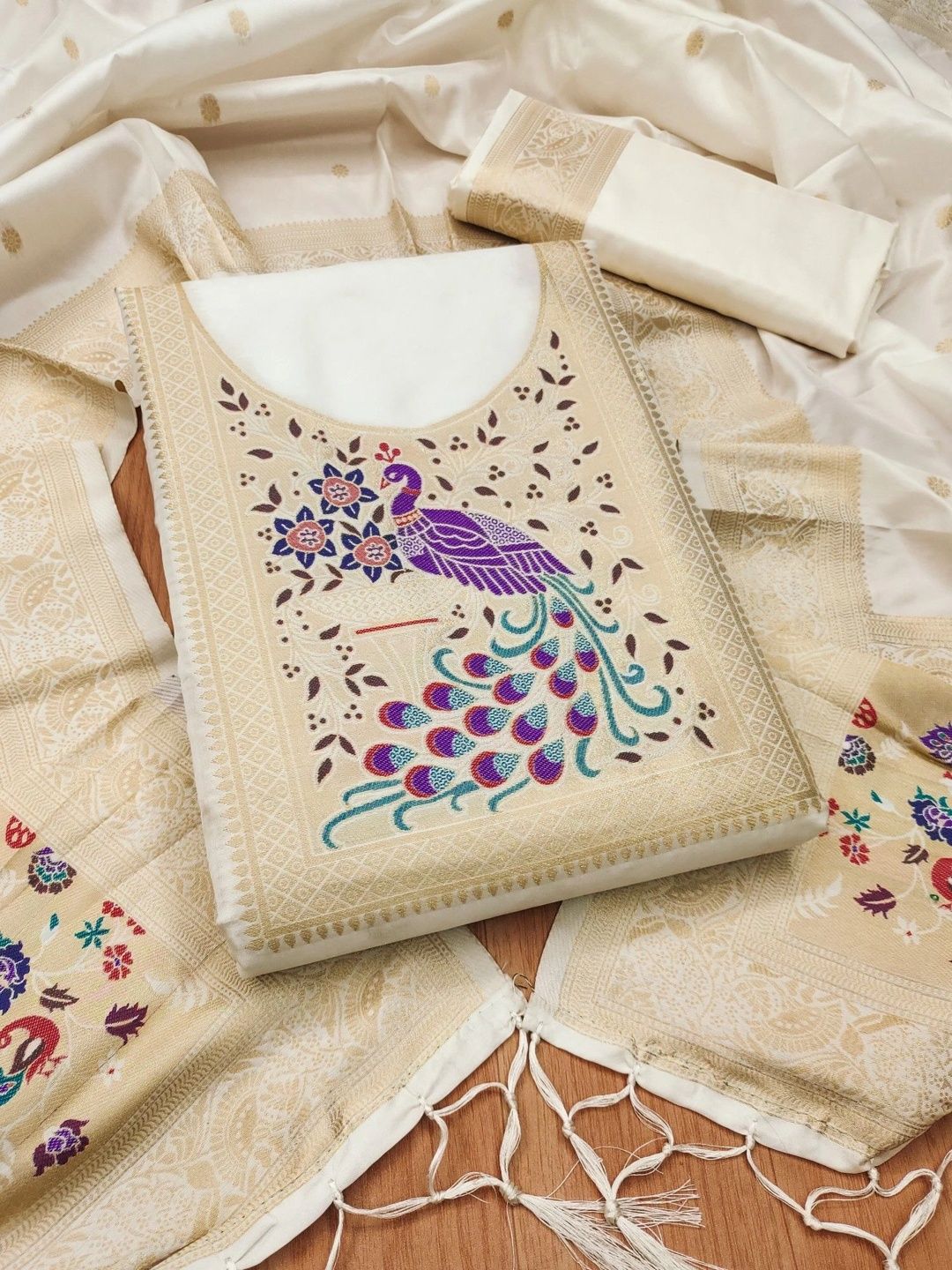 Panzora Unstitched Dress Material-picture-25