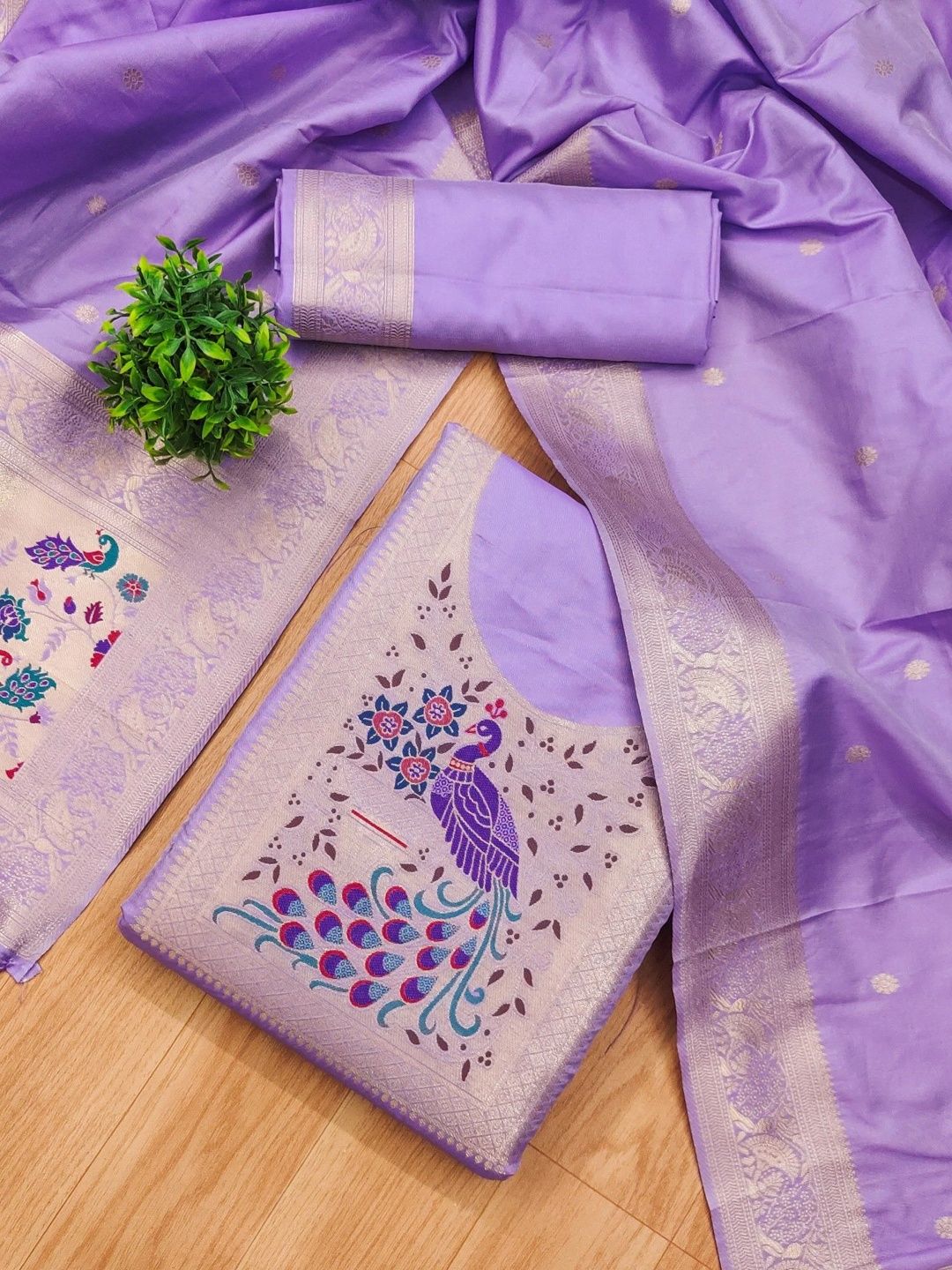 Panzora Unstitched Dress Material-picture-32