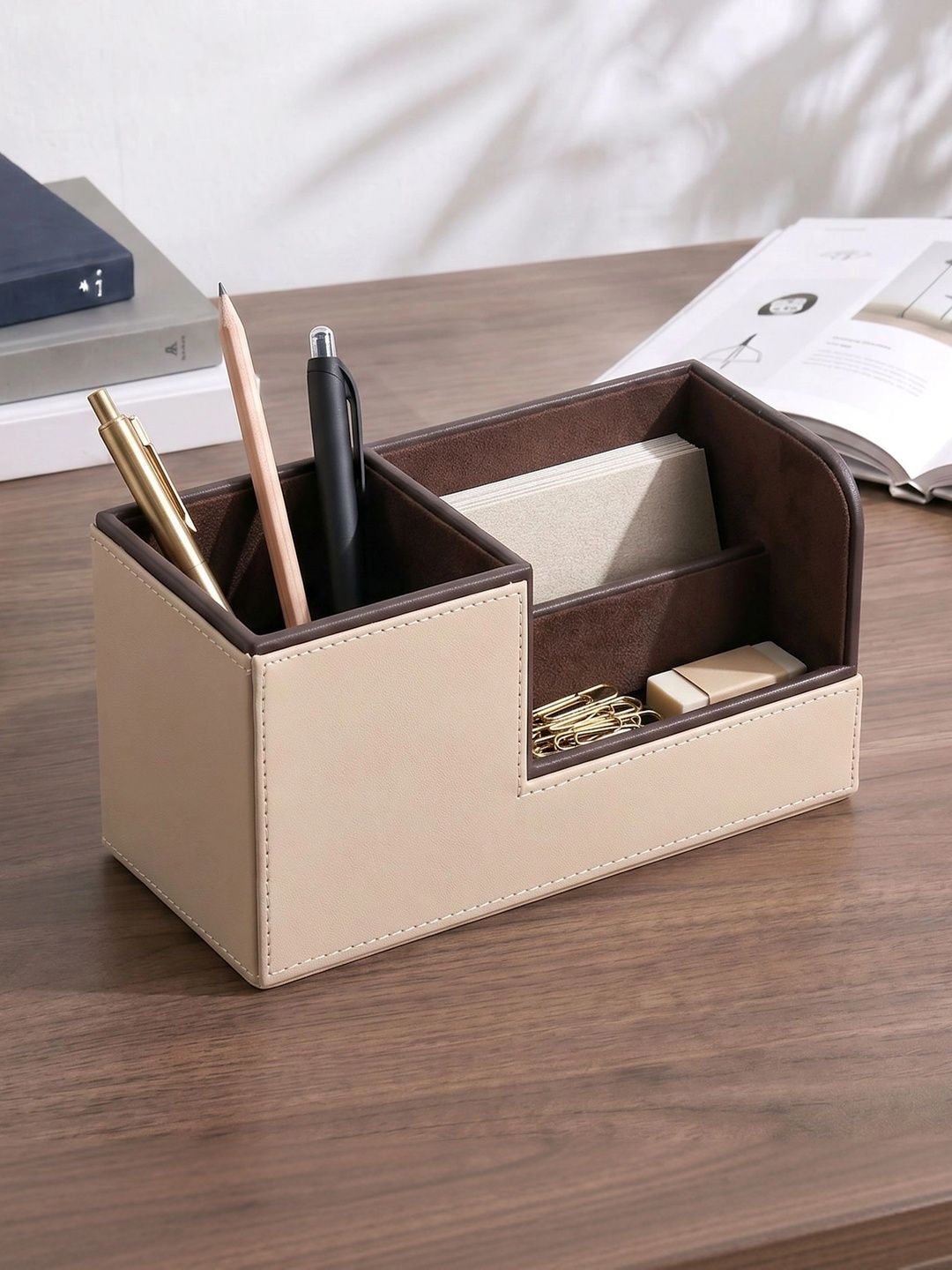Home Centre Beige Solid MDF Bathroom Caddy-picture-37