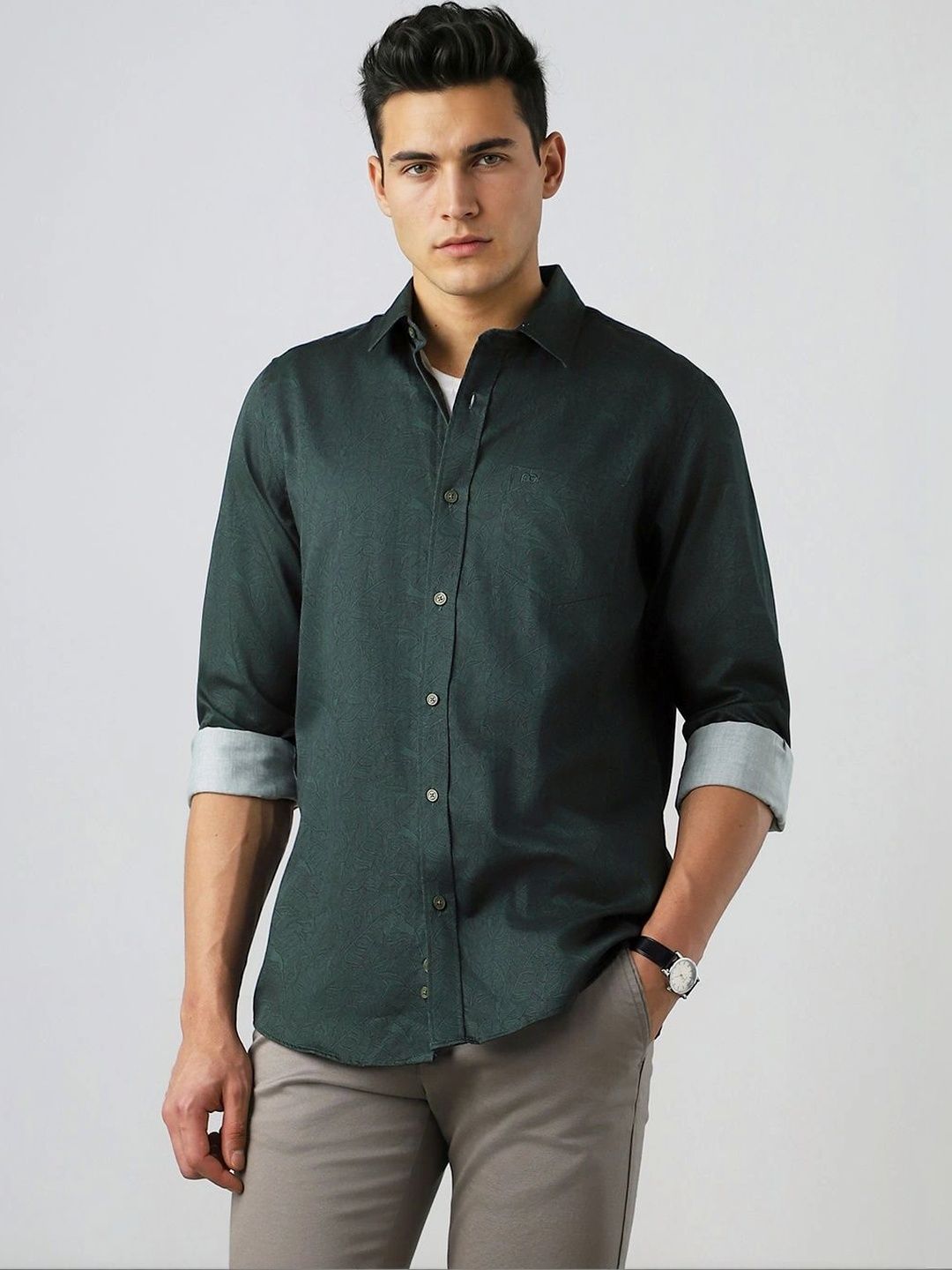 Peter England Casuals Men Slim Fit Casual Shirt-picture-10