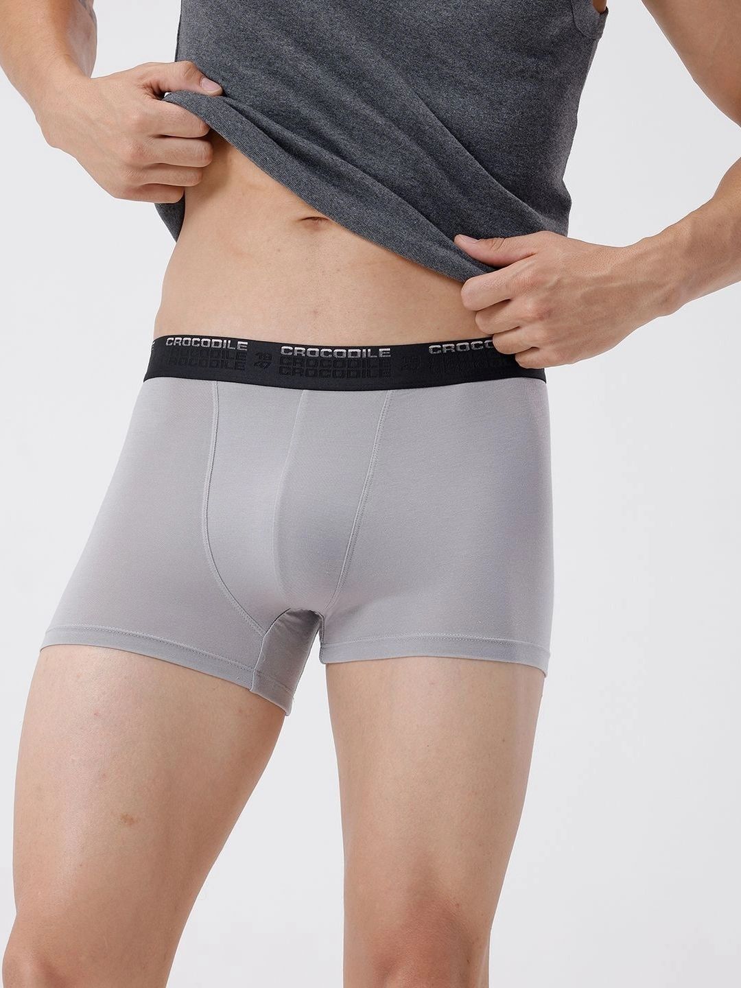 crocodile modal solid trunks