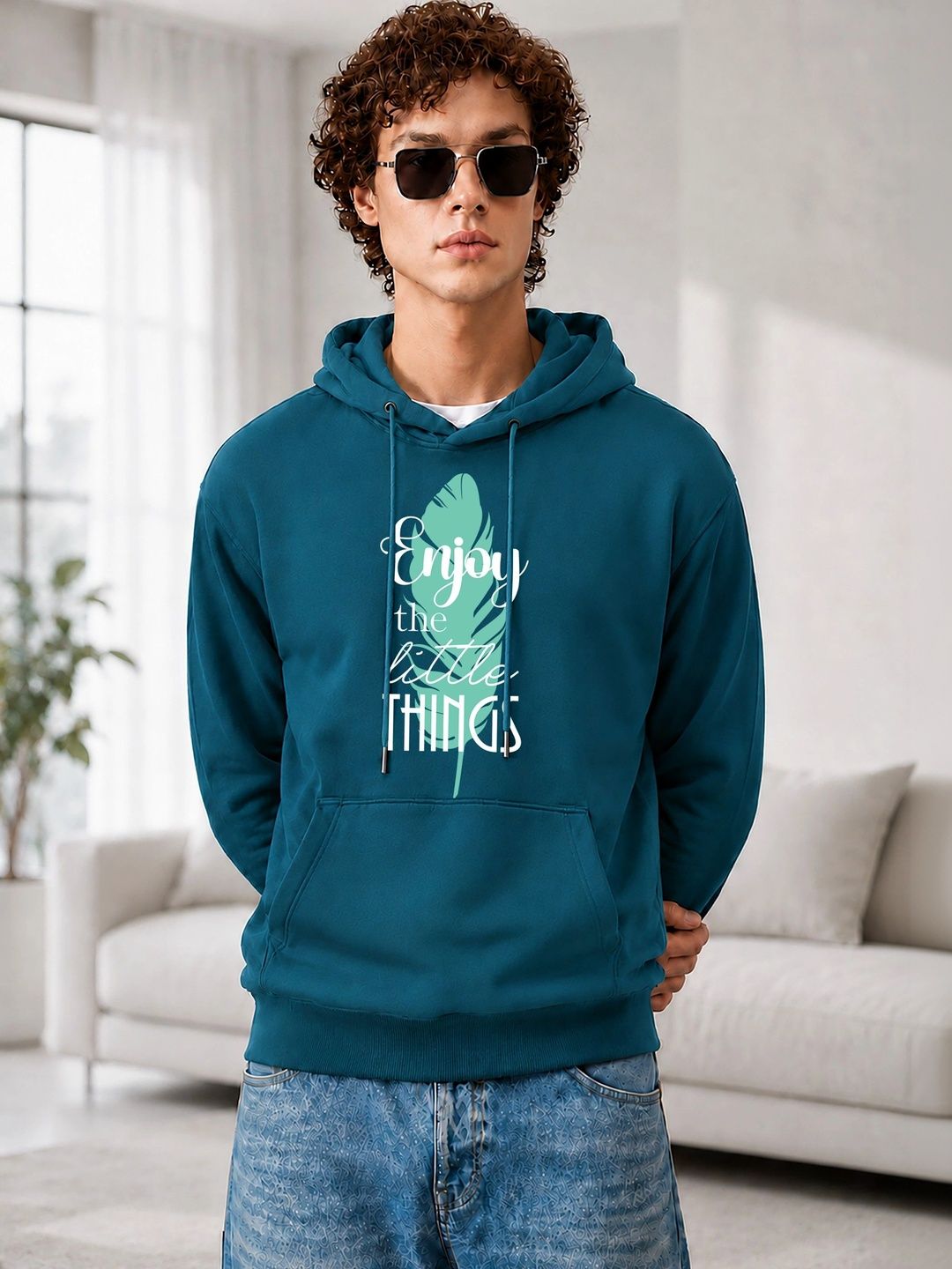 WOOSTRO Men Printed Hooded Sweatshirt-picture-6
