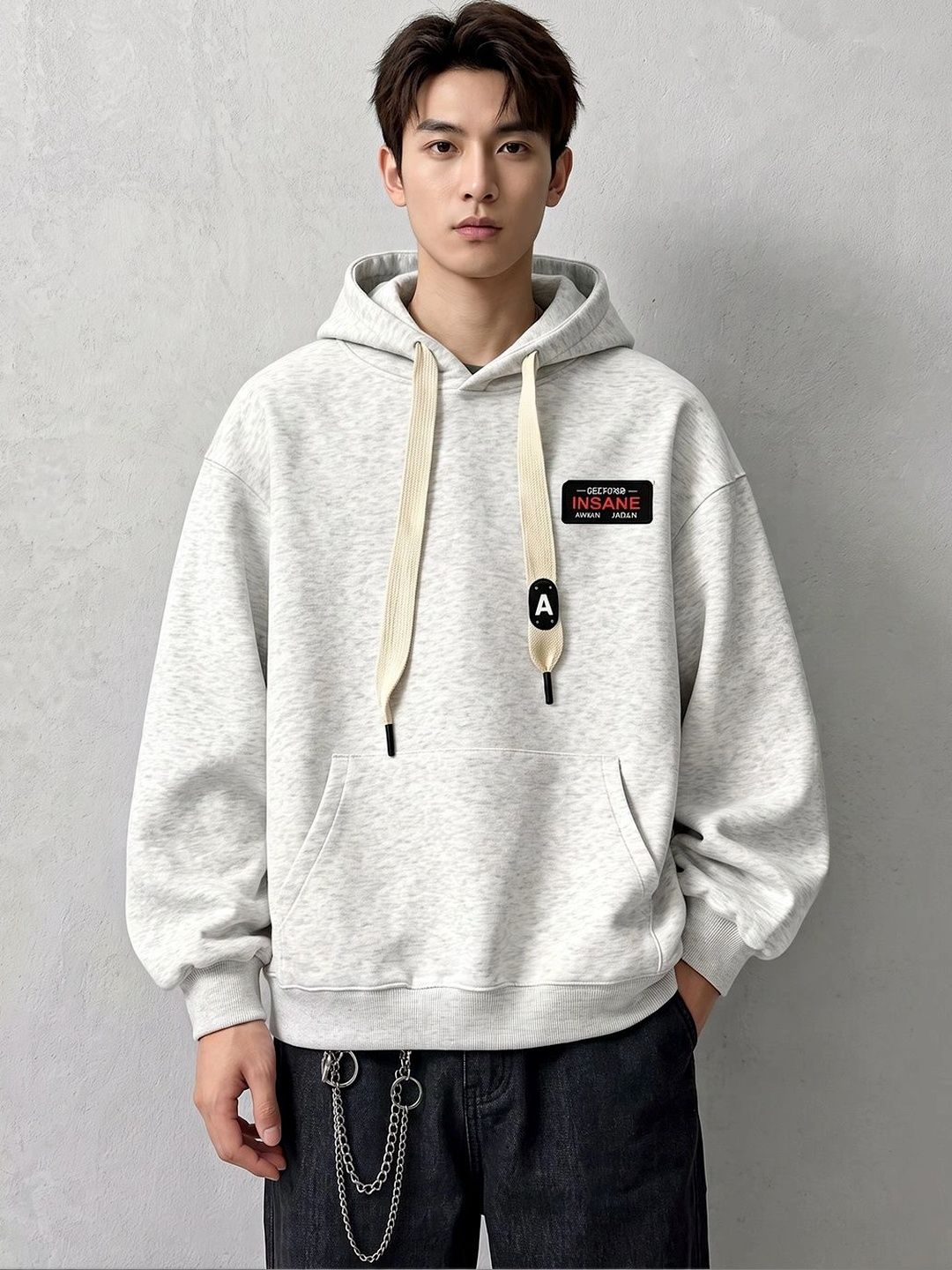StyleCast x Revolte StyleCast x Revolte Men Printed Hooded Sweatshirt