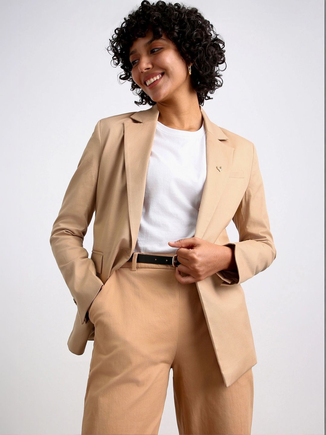 Allen Solly Woman Notched Lapel Single-Breasted Blazers-picture-30