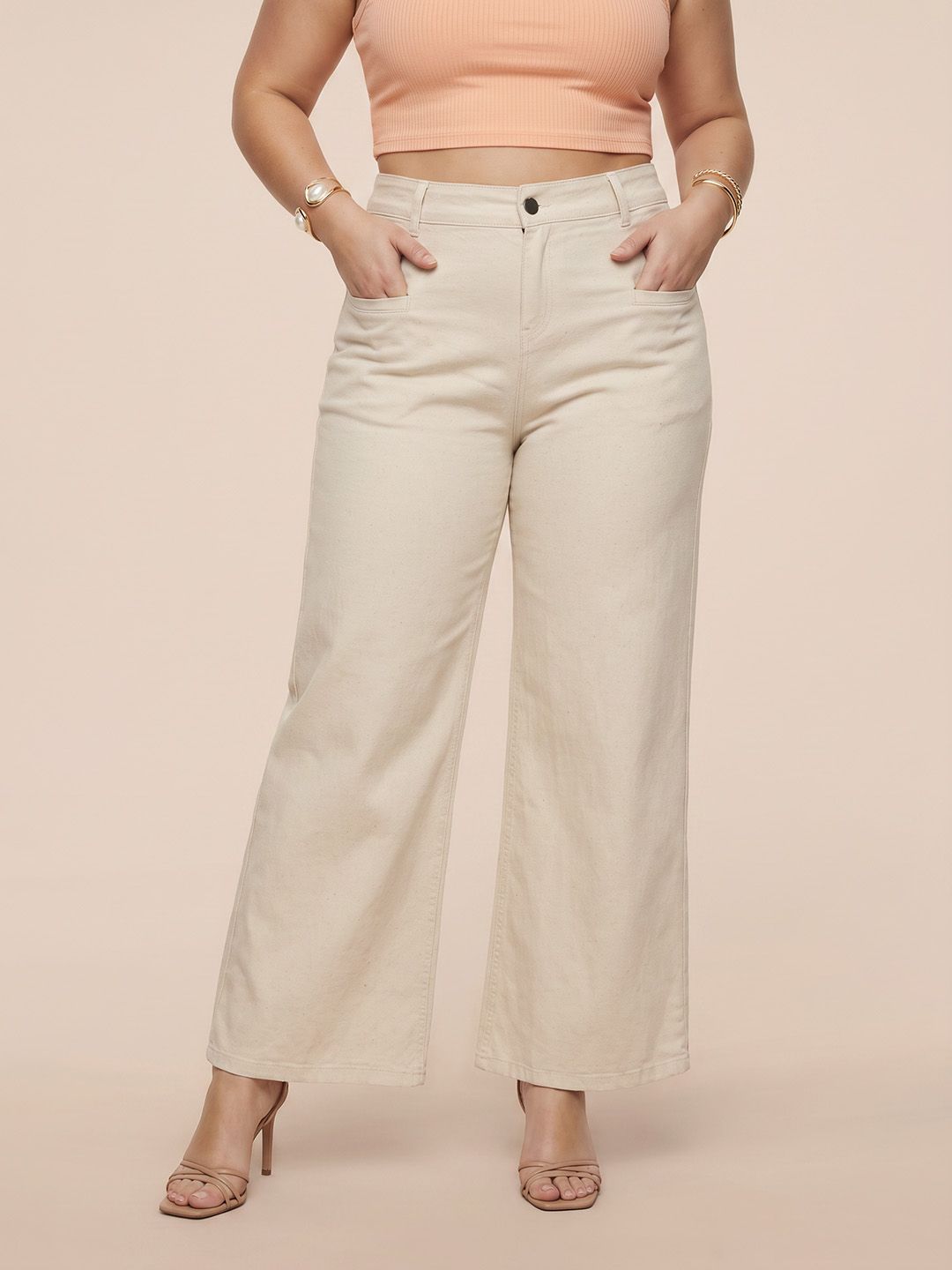 Sztori Women Wide Leg High-Rise Stretchable Jeans-picture-34