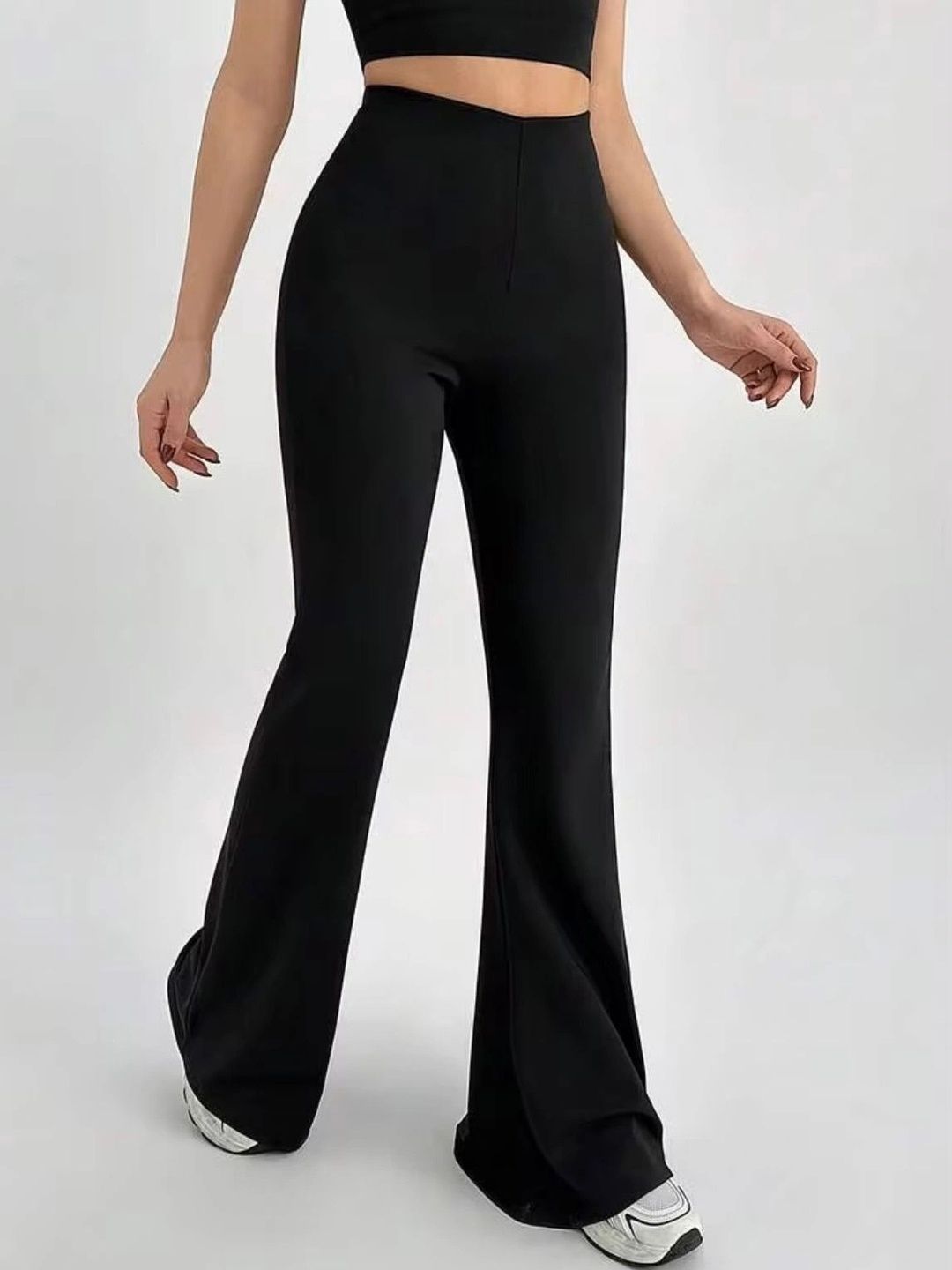Next One Women Comfort Flared High-Rise Easy Wash Trousers-picture-21