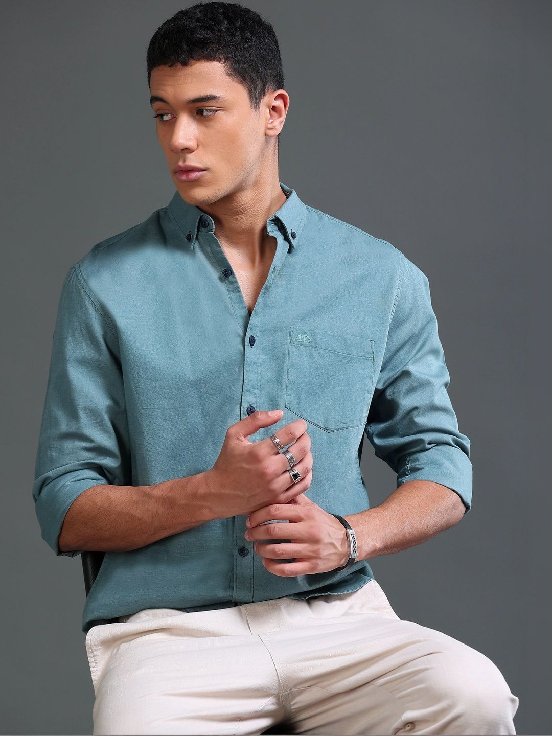 british club men smart casual shirt