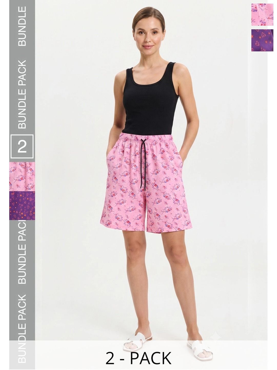 BAESD Women Floral Printed High-Rise Shorts-picture-30
