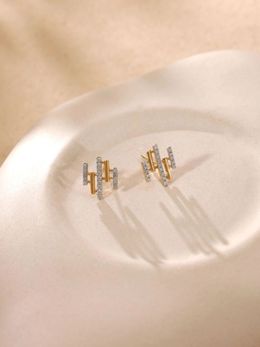 Mia by Tanishq 14 Kt Gold Earring With 0.165 Carat Natural Diamond - 1.193 g-picture-29