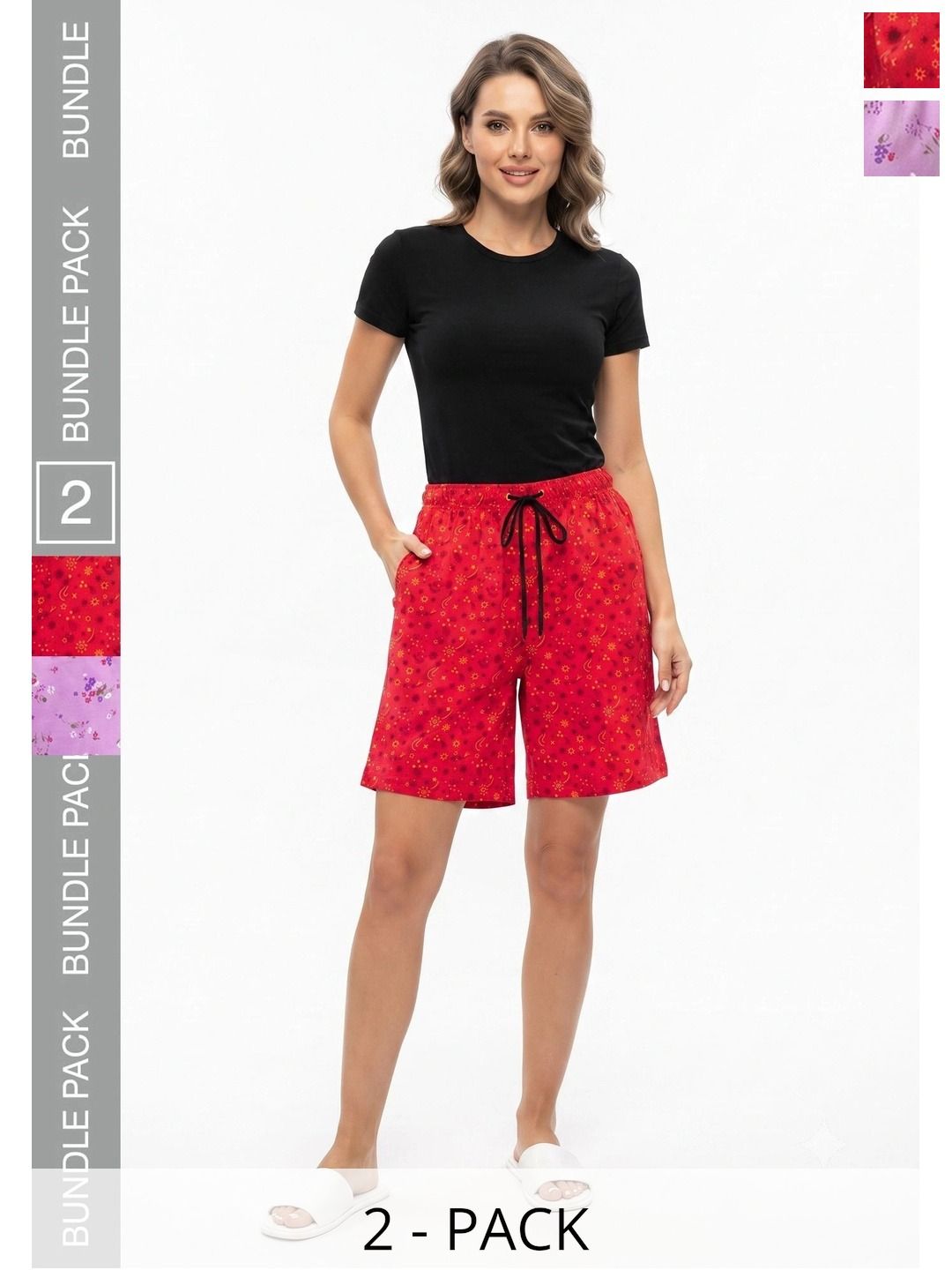 BAESD Women Floral Printed High-Rise Shorts-picture-29