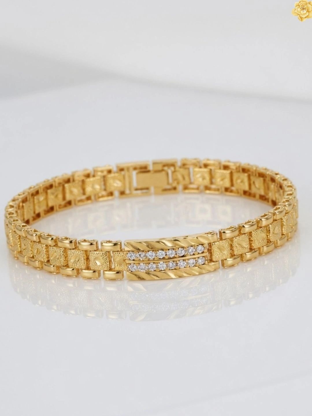 Anouk Anouk Men Brass Gold-Plated Link Bracelet