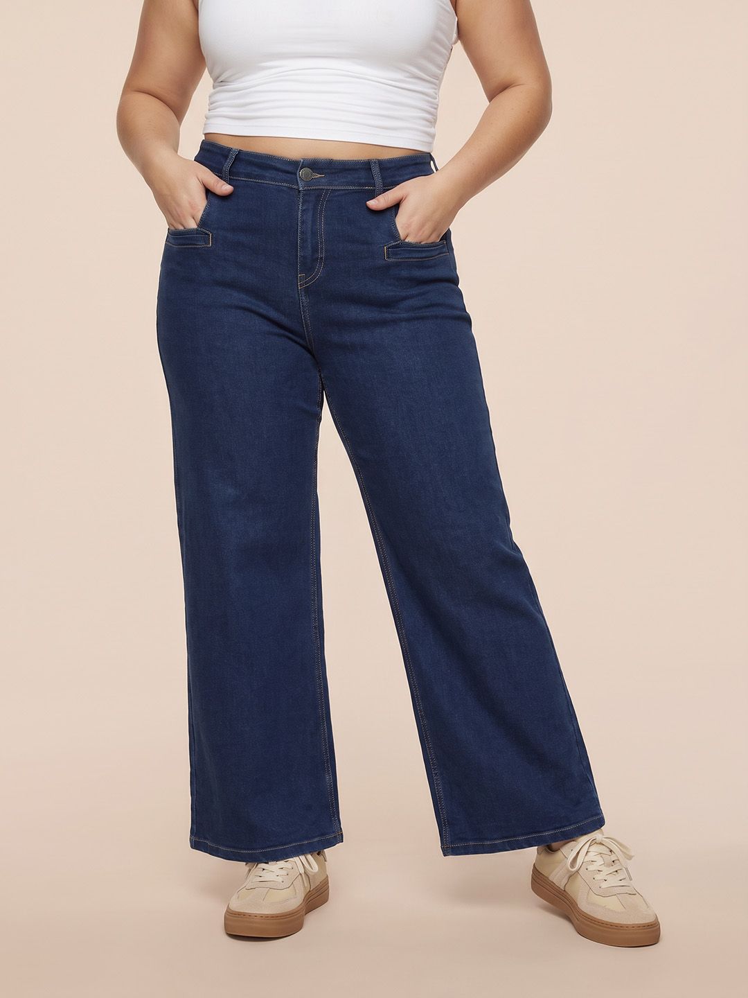 Sztori Women Wide Leg High-Rise Stretchable Jeans-picture-33