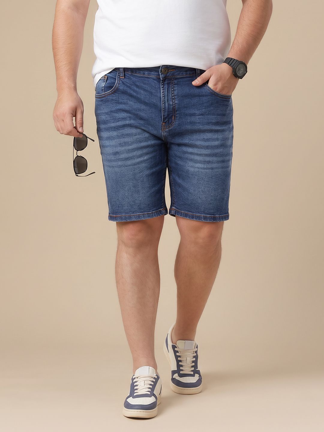 Sztori Men Denim Mid-Rise Shorts-picture-21