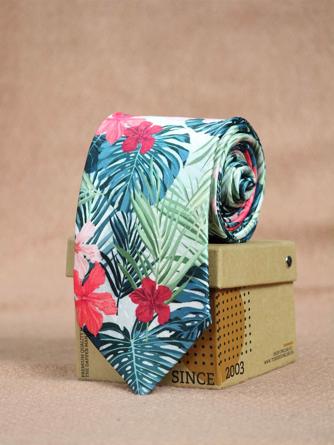 Tossido Men Green & Pink Printed Ascot Tie-picture-21