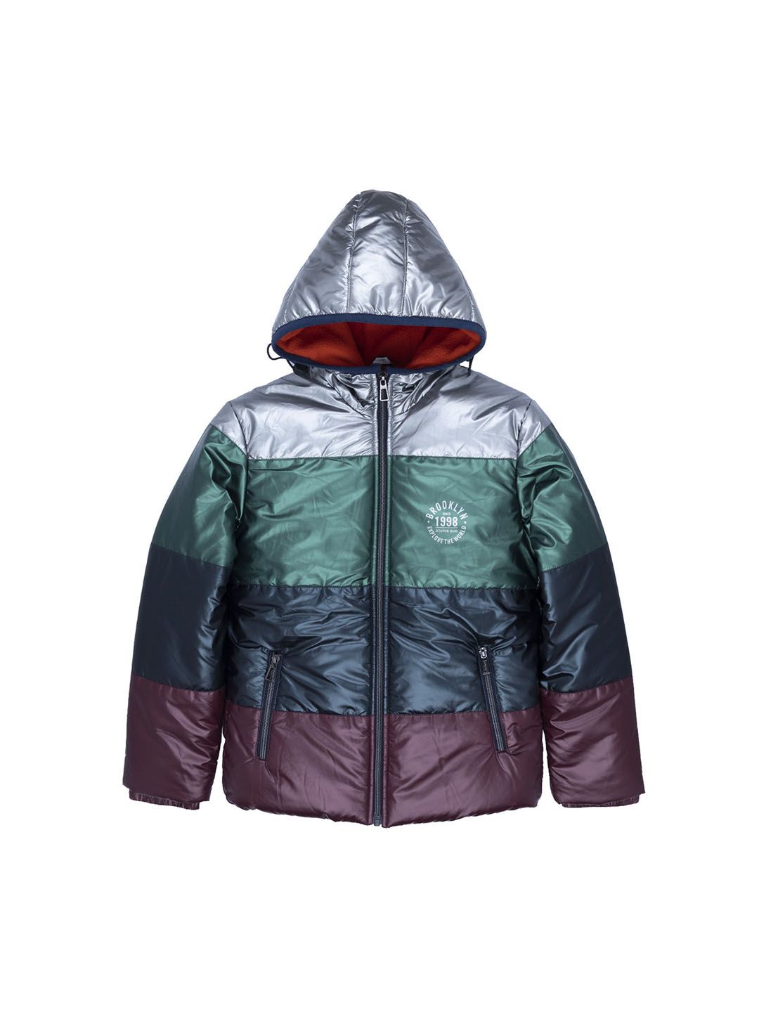 Status Quo Boys Multicolored Colourblocked Longline Hooded Padded Jacket-picture-16