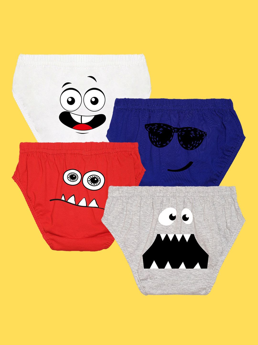 NUSYL Boys Pack Of 4 Printed Cotton Basic Briefs NUBCBRFPO4.0021-picture-13