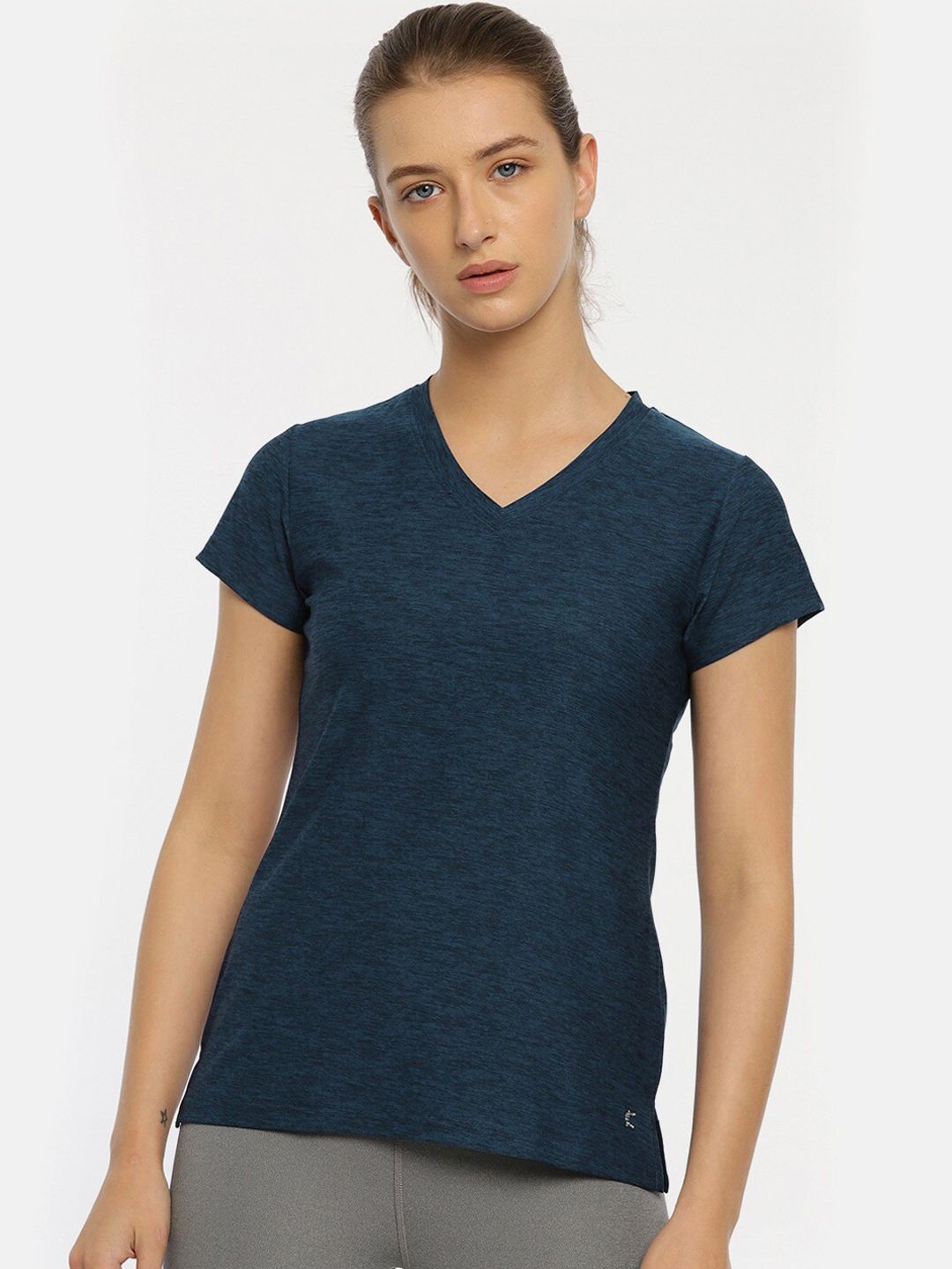 Kanvin Women Navy Blue Solid Lounge T-shirts-picture-52