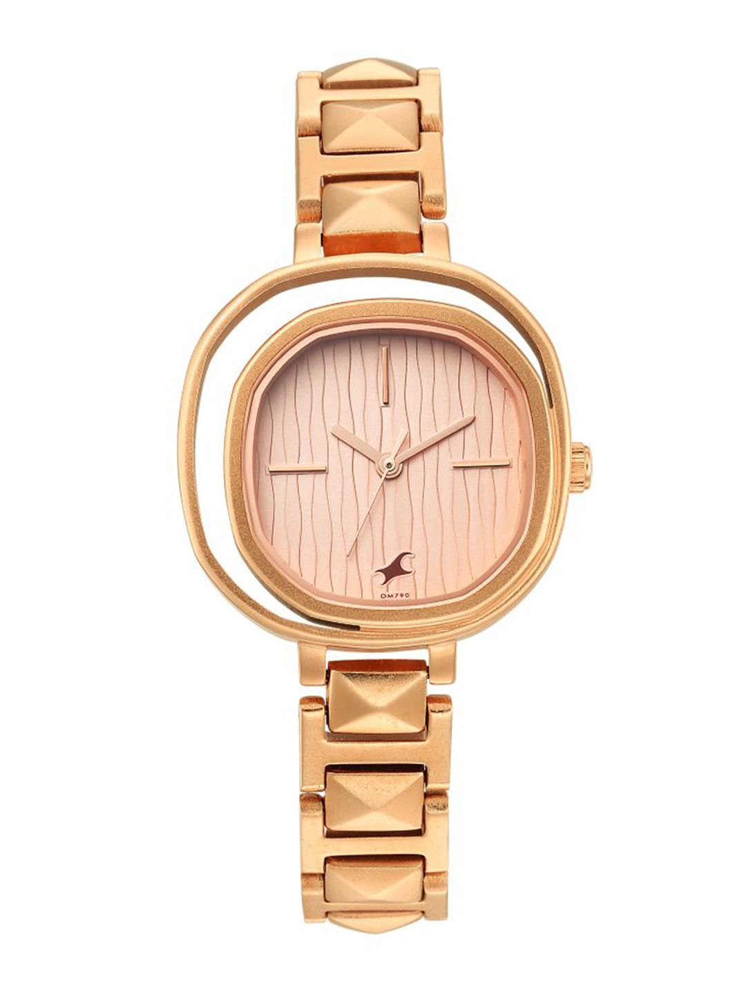 Fastrack Women Rose Gold-Toned Patterned Dial & Rose Gold Toned Stainless Steel Wrap Around Straps Analogue Watch-picture-33